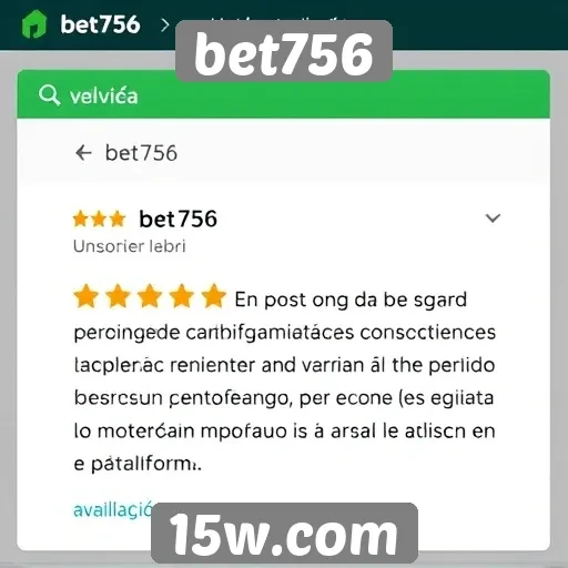 Avaliações de usuários sobre o bet756